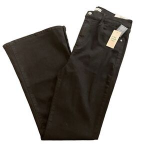 And Now This NWT High Rise black jeans size 32 footed through hip & thigh flares